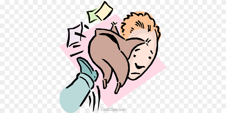 Kicked In The Butt Royalty Vector Clip Art Illustration, Sleeping, Person, Baby, Leisure Activities Free Png Download