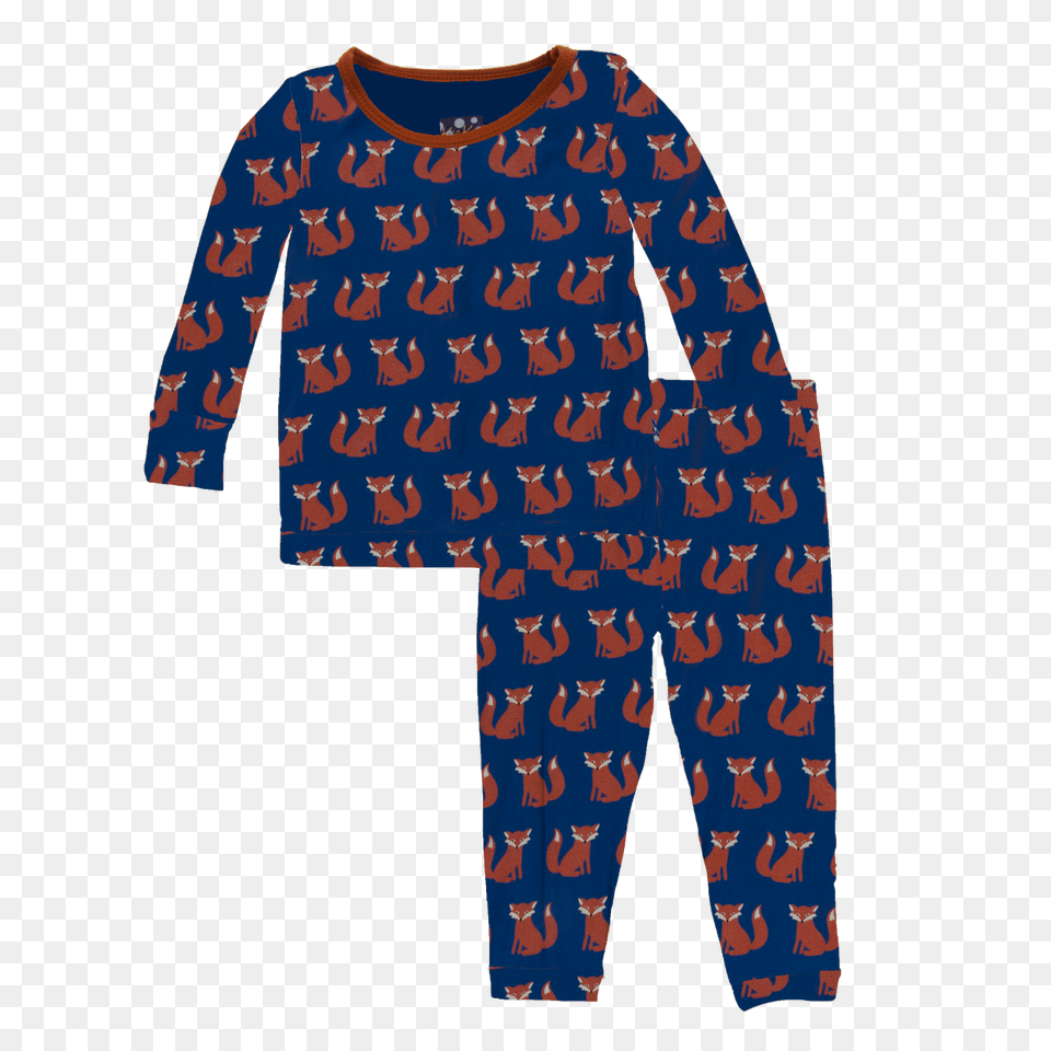 Kickee Pants Custom Print Long Sleeve Pajama Set, Clothing, Pajamas Free Png