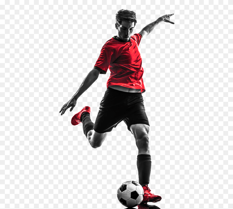 Kicking A Football, Sphere, Shorts, Clothing, Adult Free Png