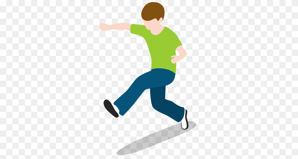 Kid Boy Running Jump Jumping People Person Icon Of City, Clothing, Pants, Child, Male Png Image