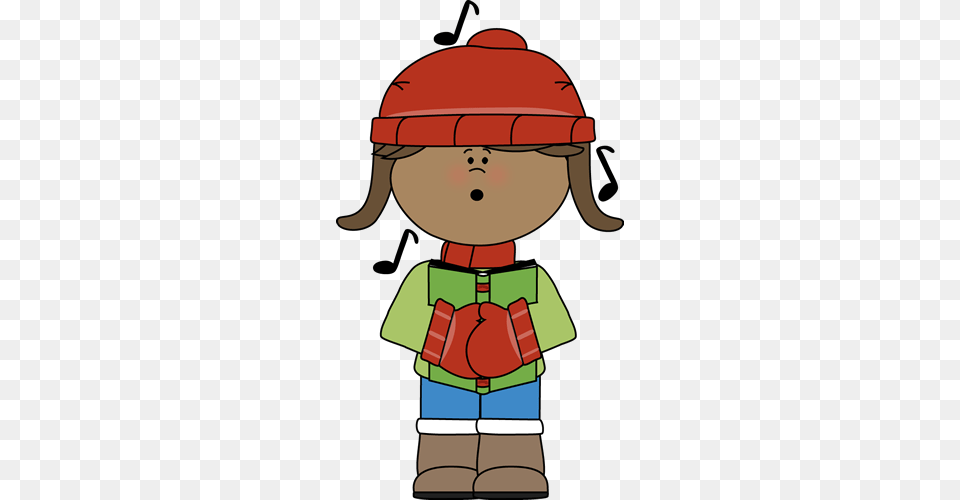 Kid Christmas Caroler My Cute Graphics Christmas Clipart, Baby, Person, Bag Png