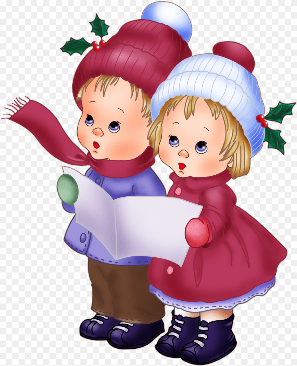 Kid Christmas Clipart Clipart Black And White Cute, Book, Publication, Comics, Baby Free Transparent Png