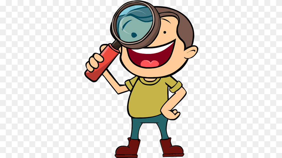Kid Clipart Of A Little Boy Running Clip Art Magnifier Clipart, Baby, Person, Magnifying Free Png Download