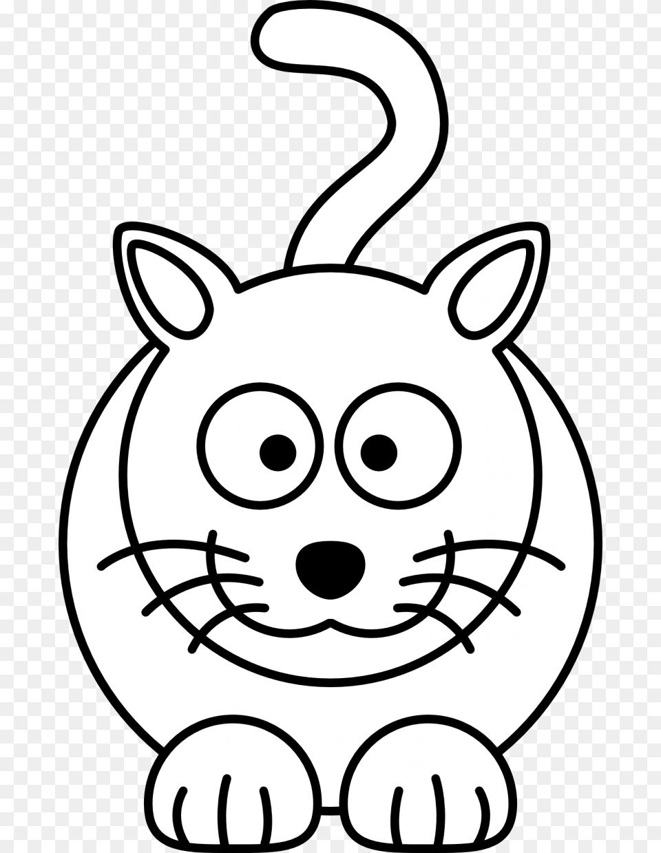 Kid Drawing Book Pdf Colour Doodling And Colouring Cat Cartoon Black And White, Stencil, Baby, Person Free Png Download