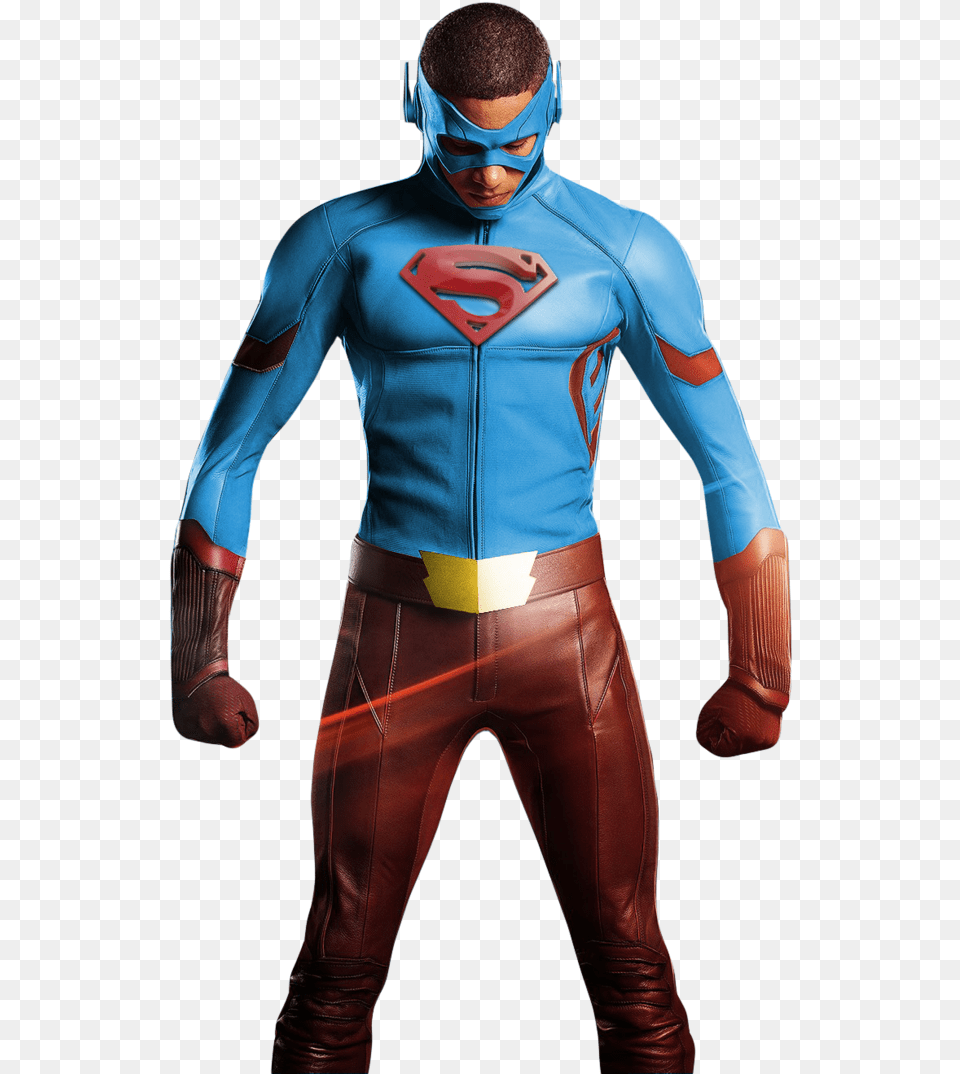 Kid Flash Cw Flash By Dcmediaverse John Fox Flash Cw, Clothing, Costume, Person, Adult Free Transparent Png