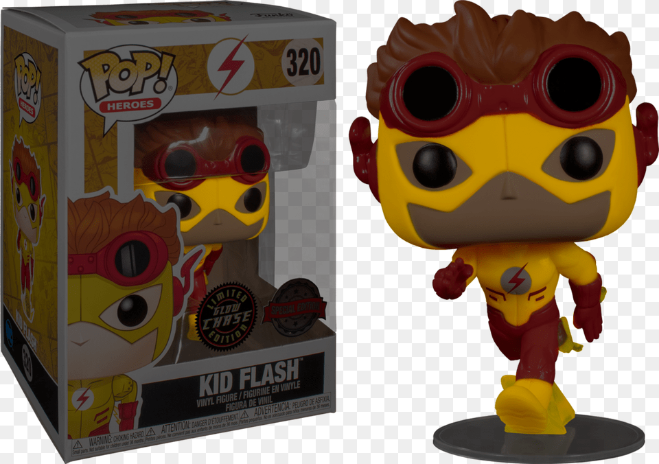Kid Flash Funko Pop Chase, Toy, Face, Head, Person Free Png Download