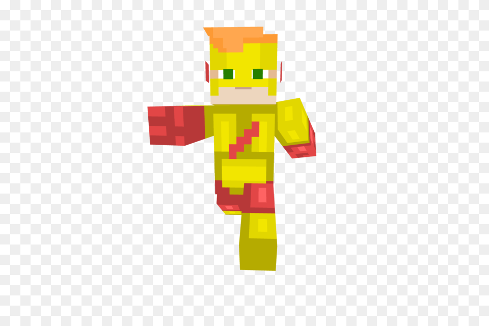 Kid Flash Minecraft Skin, Person, Toy Free Transparent Png