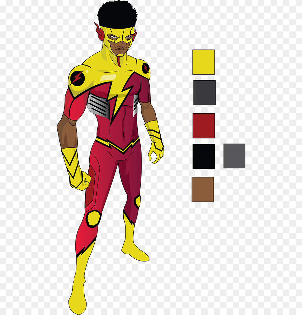 Kid Flash On Behance, Book, Comics, Person, Publication Png Image