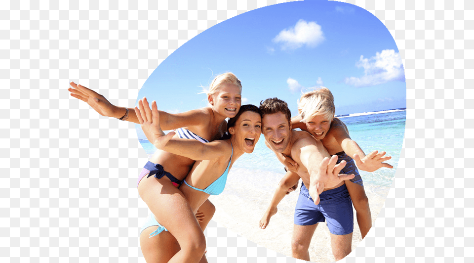 Kid Friendly Trips Fun Family Vacation Sporting Club Family Having Fun At Beach, Person, Tourist, Clothing, Swimwear Free Png
