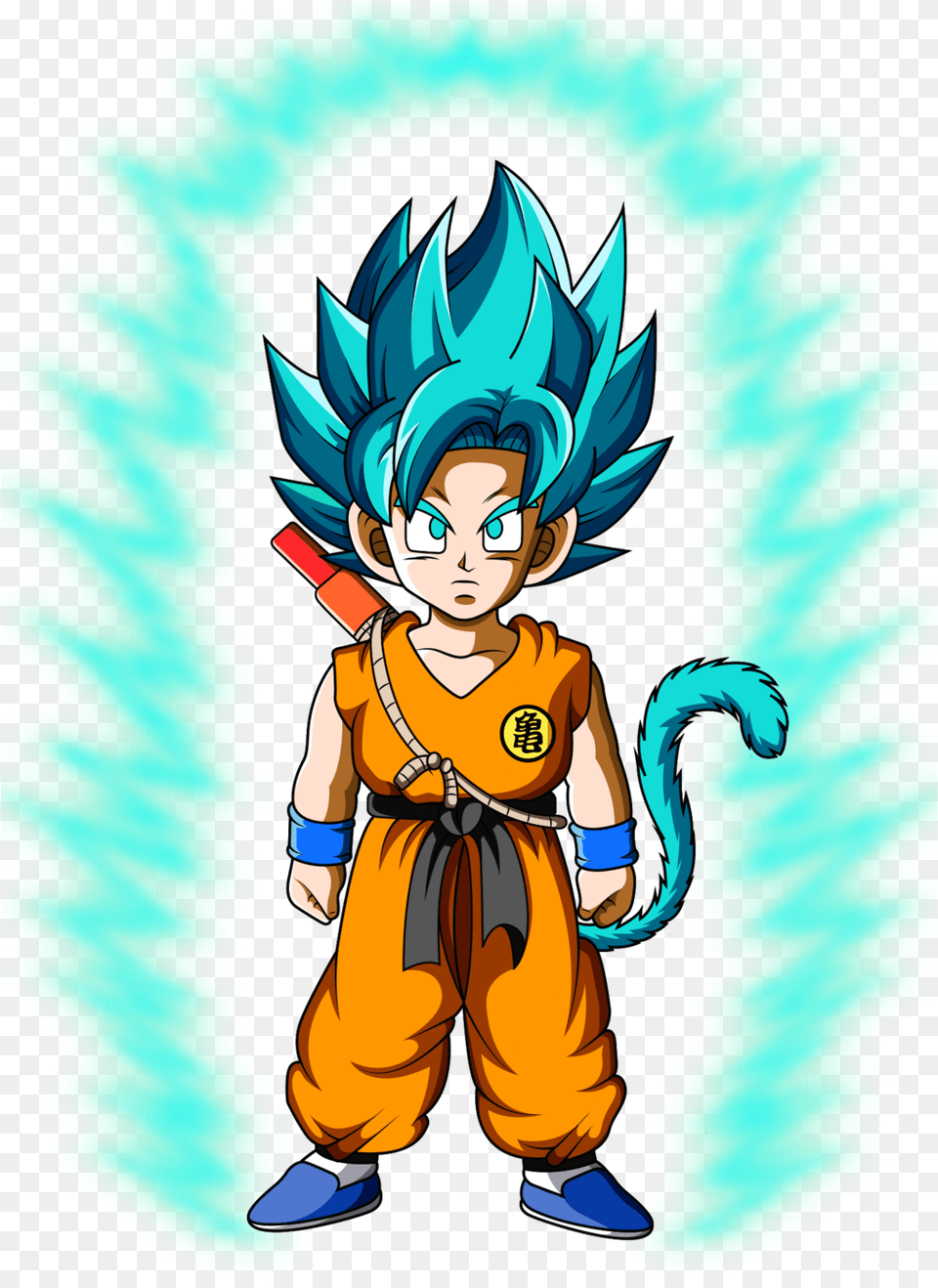 Kid Goku Blue Hd Kid Goku Ssj Blue, Book, Clothing, Comics, Costume Png