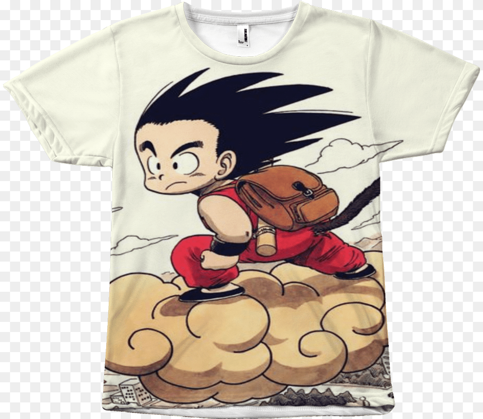 Kid Goku Fly Goku En Su Nube Voladora, Book, Clothing, Comics, Publication Free Png Download