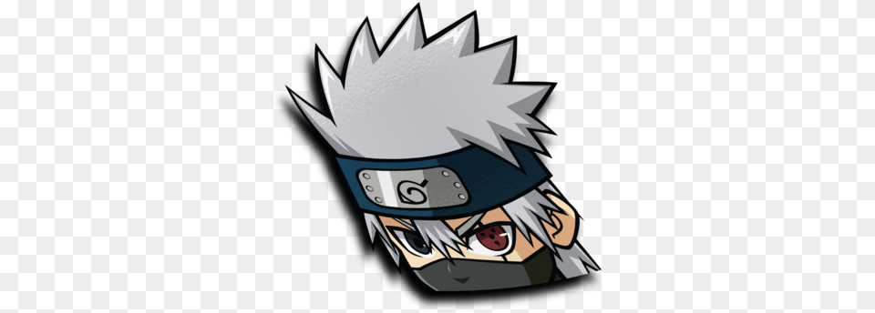 Kid Kakashi Peeker Sticker Cartoon, Book, Comics, Publication, Helmet Png