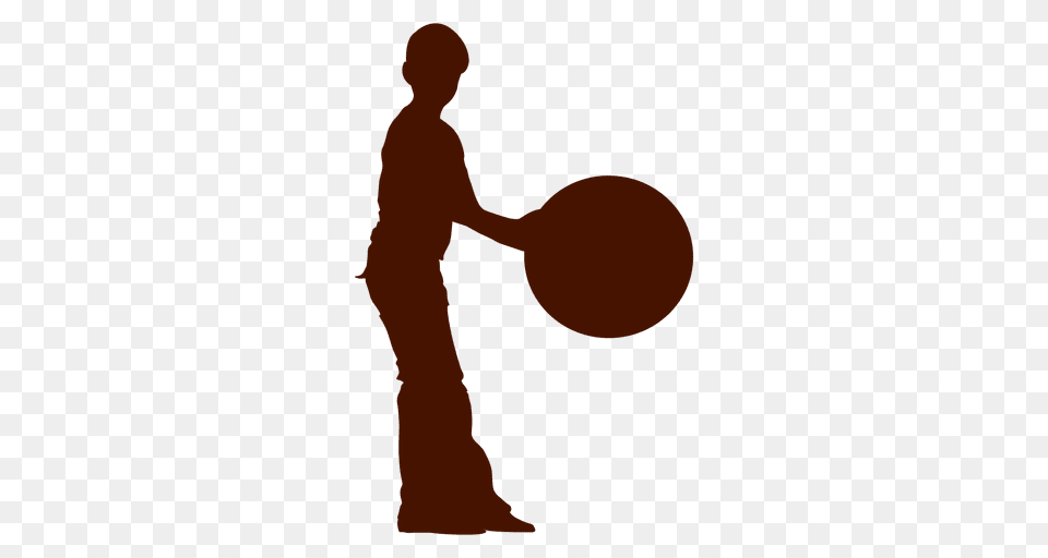 Kid Playing Ball Silhouette, Person, Head Free Png