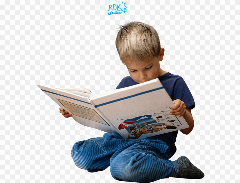 Kid Reading, Body Part, Person, Pants, Hand Free Png Download