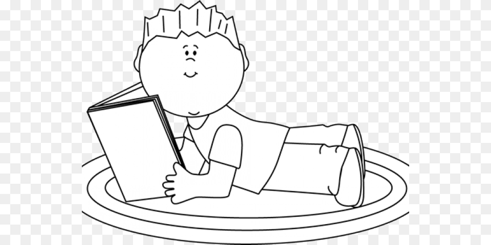 Kid Reading Black And White Black And White Reading, Person, Baby, Face, Head Free Transparent Png