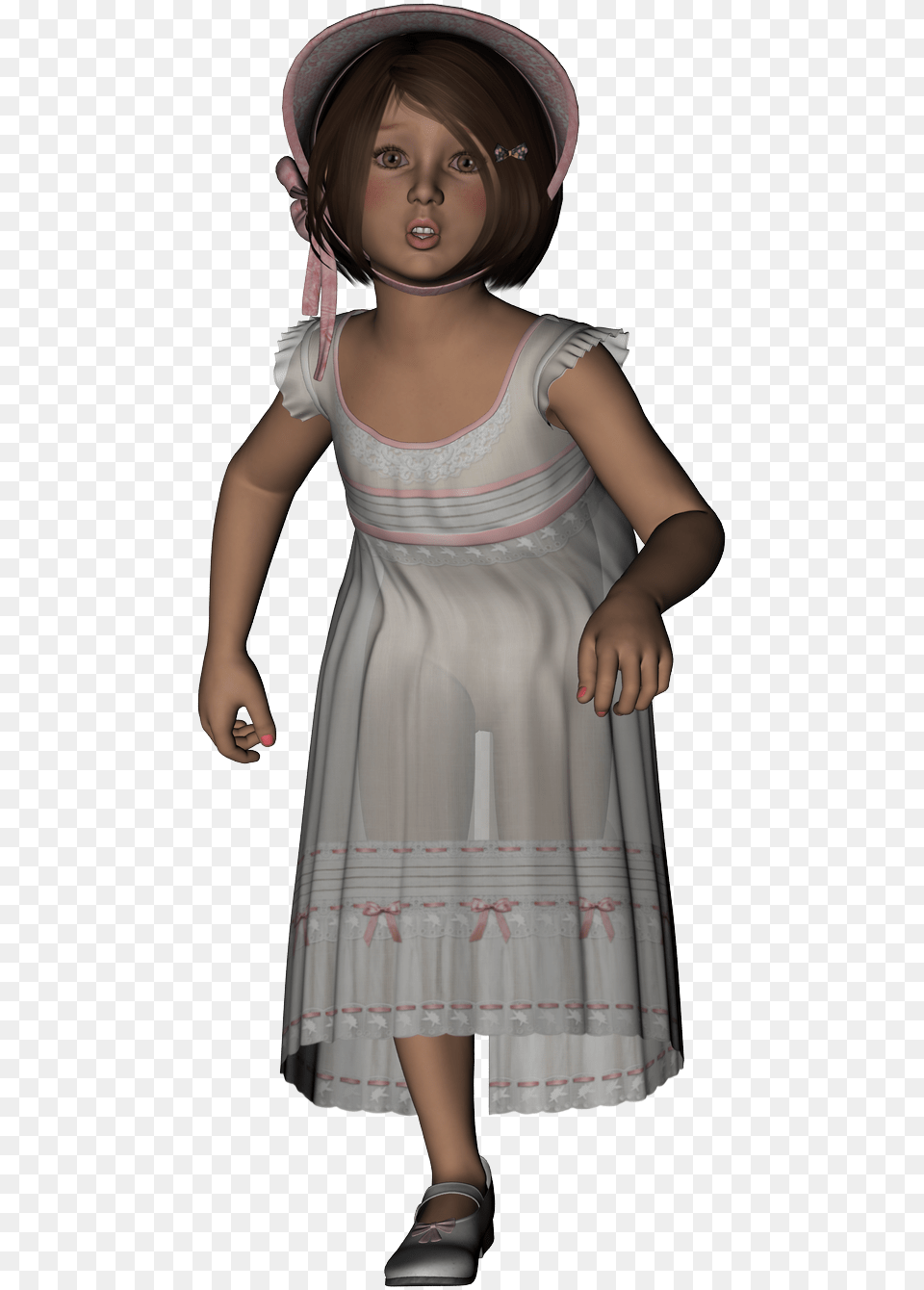 Kid Running Gown, Bonnet, Hat, Clothing, Dress Png