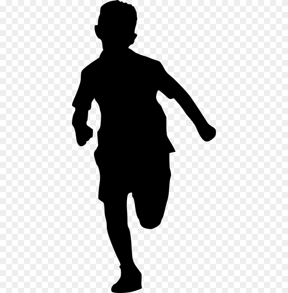 Kid Running Silhouette, Adult, Male, Man, Person Free Png Download