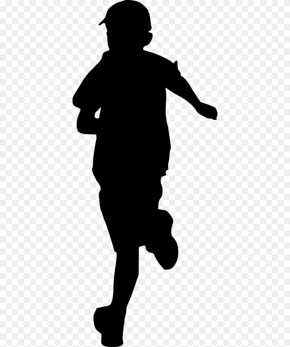 Kid Running Silhouette, Adult, Male, Man, Person Free Png