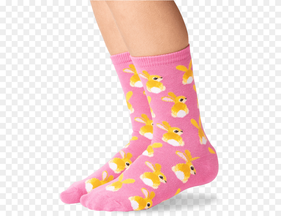 Kid S Bunny Tails Crew Socks In Pink Frontclass Sock, Clothing, Hosiery Free Png