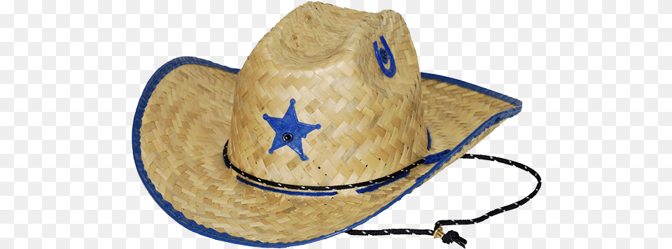 Kid S Palm Straw Sheriff Hat Cowboy Hat, Clothing, Cowboy Hat, Ball, Rugby Free Png Download