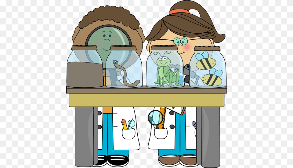 Kid Scientists Examining Bugs Science Clip Art, Baby, Person Free Png Download