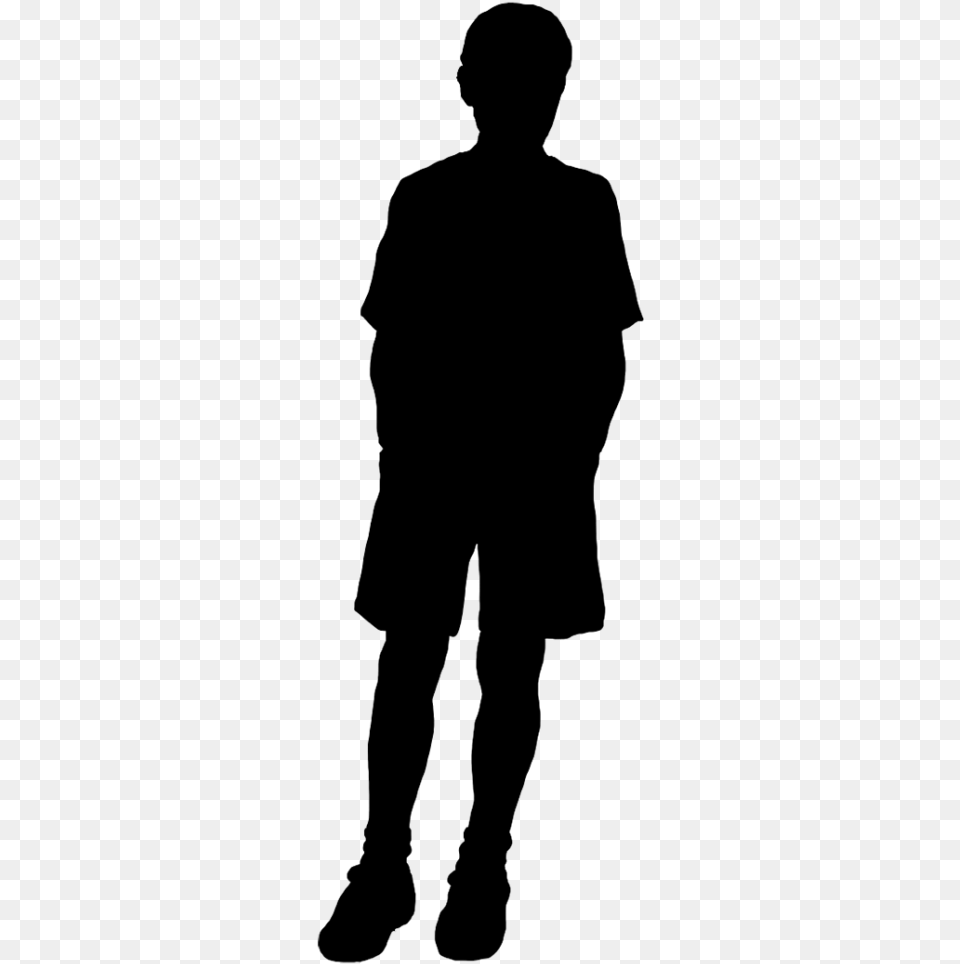 Kid Silhouette Boy Silhouette Transparent Background, Gray Png Image