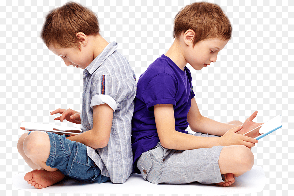 Kid Sitting Children And Smartphone, Person, Reading, Boy, Child Png Image