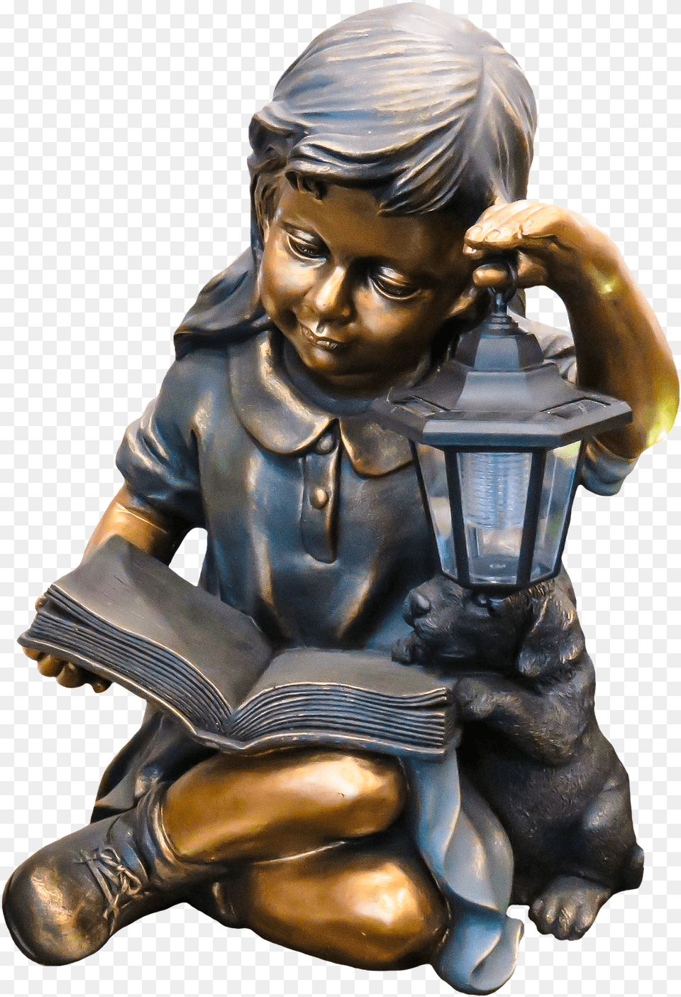Kid Studying Statue, Bronze, Figurine, Person, Face Free Png Download