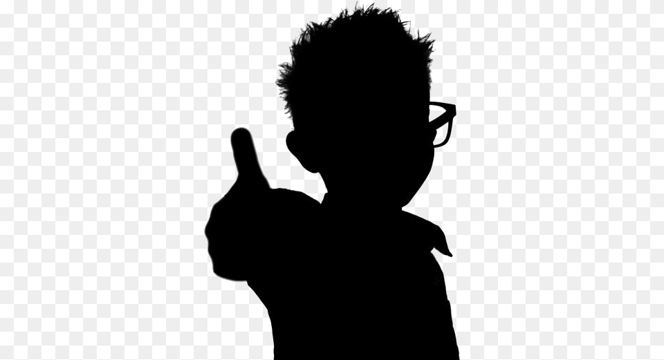 Kid Thumbs Up Silhouette Background Thumbs Up Silhouette, Body Part, Finger, Hand, Person Free Transparent Png
