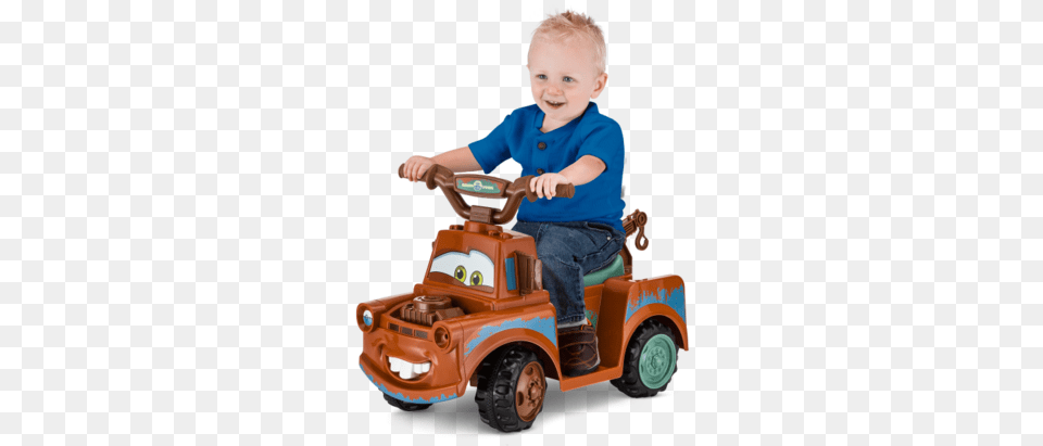 Kid Trax Disney Cars Towmater Ride Mater Ride On Toy, Plant, Grass, Lawn, Tool Free Png
