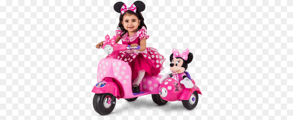 Kid Trax Minnie Mouse Ride Motos Electricas Para, Child, Female, Girl, Person Png Image