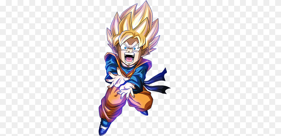 Kid Trunks And Goten Kamehameha Goten Super Saiyan Kamehameha, Book, Comics, Publication, Baby Free Png