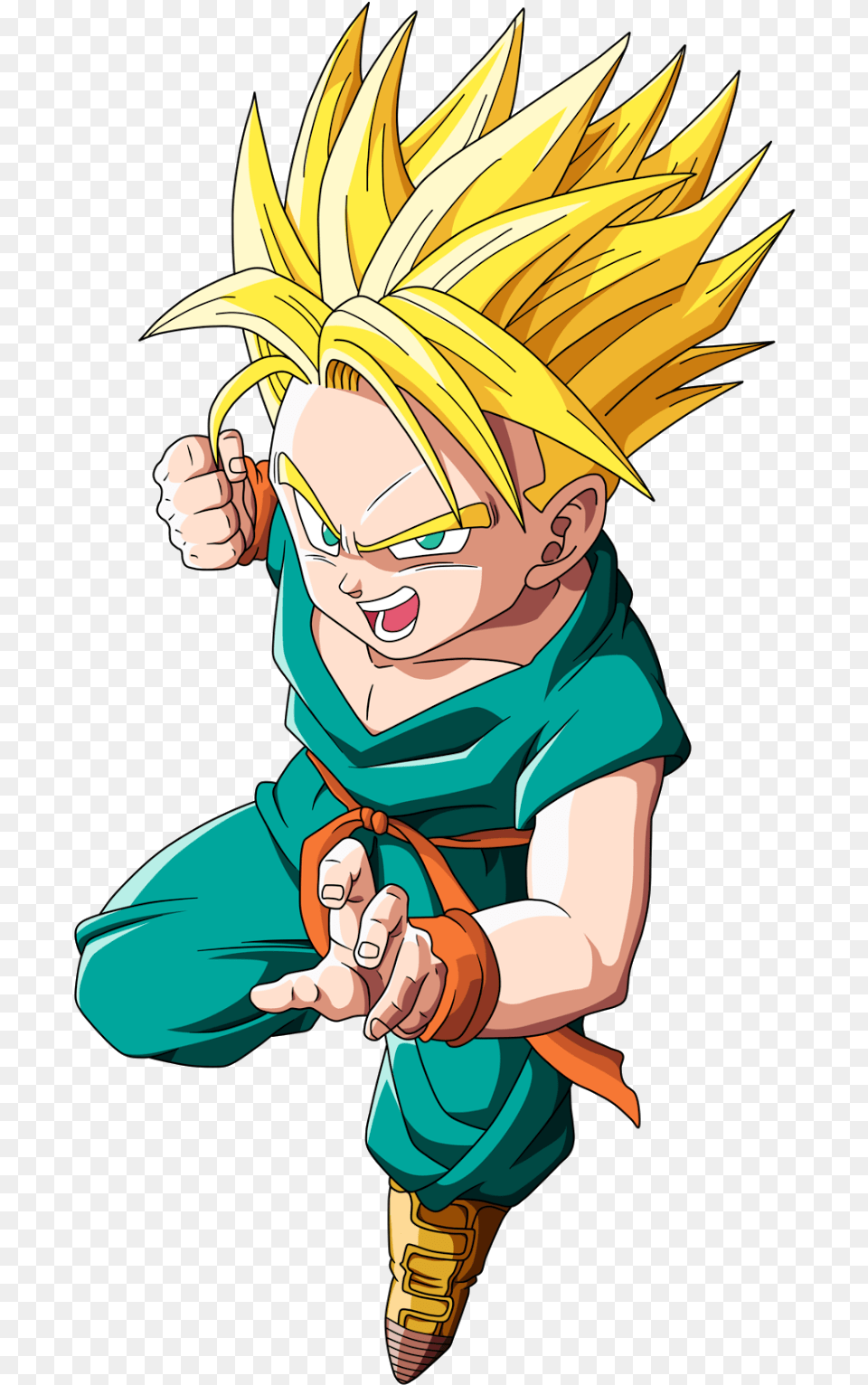 Kid Trunks Ssj, Book, Comics, Publication, Baby Free Png Download