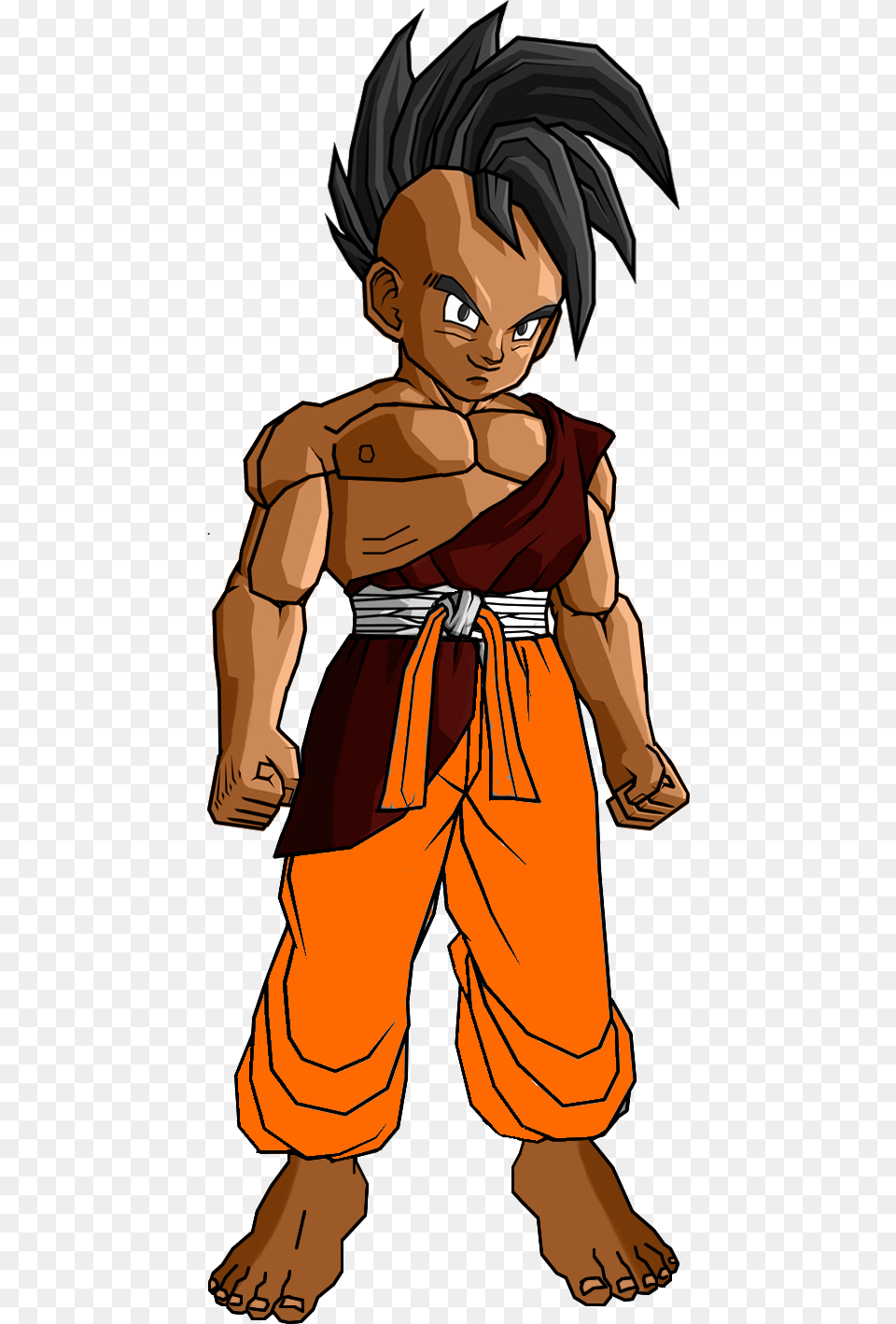 Kid Uub By Db Own Universe Arts Dragon Ball Mohawk Character, Book, Comics, Publication, Person Free Png