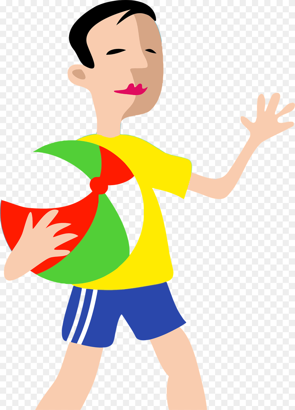 Kid With A Beach Ball Clipart, Handball, Sport, Child, Boy Png