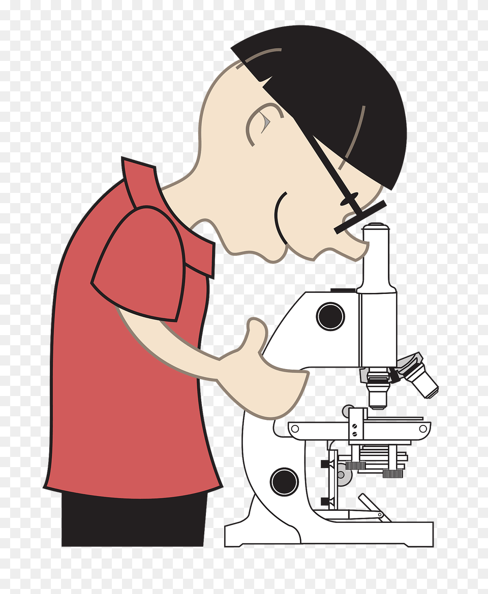 Kid With Microscope Clipart, Person Free Png
