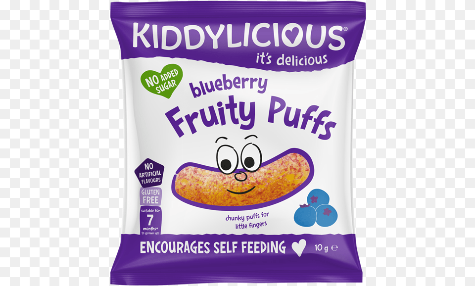 Kiddylicious 12 Month Fruity Puffs Blueberry, Food Free Png