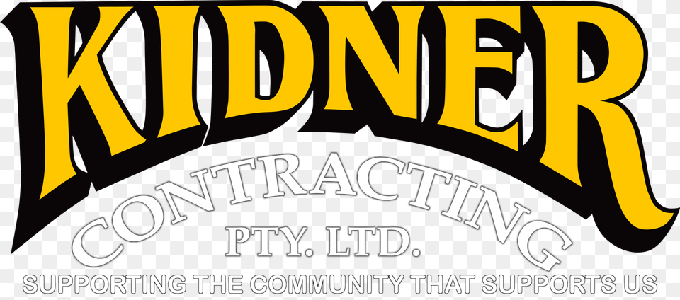 Kidner Contracting, Logo, Bulldozer, Machine, Text Png Image