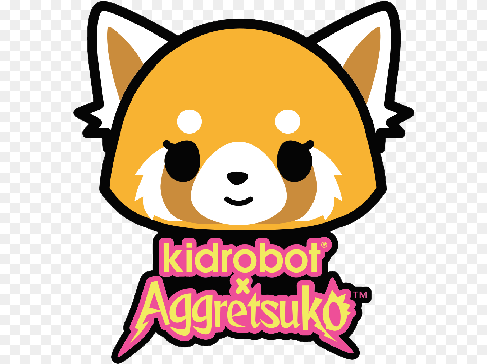 Kidrobot Aggretsuko Logo Aggretsuko Sticker, Plush, Toy, Face, Head Png