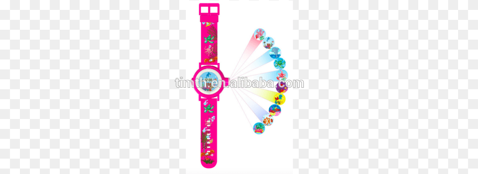 Kids 6 Cartoon Character Images Gift Projection Watch Analog Watch, Wristwatch, Arm, Body Part, Person Free Png Download