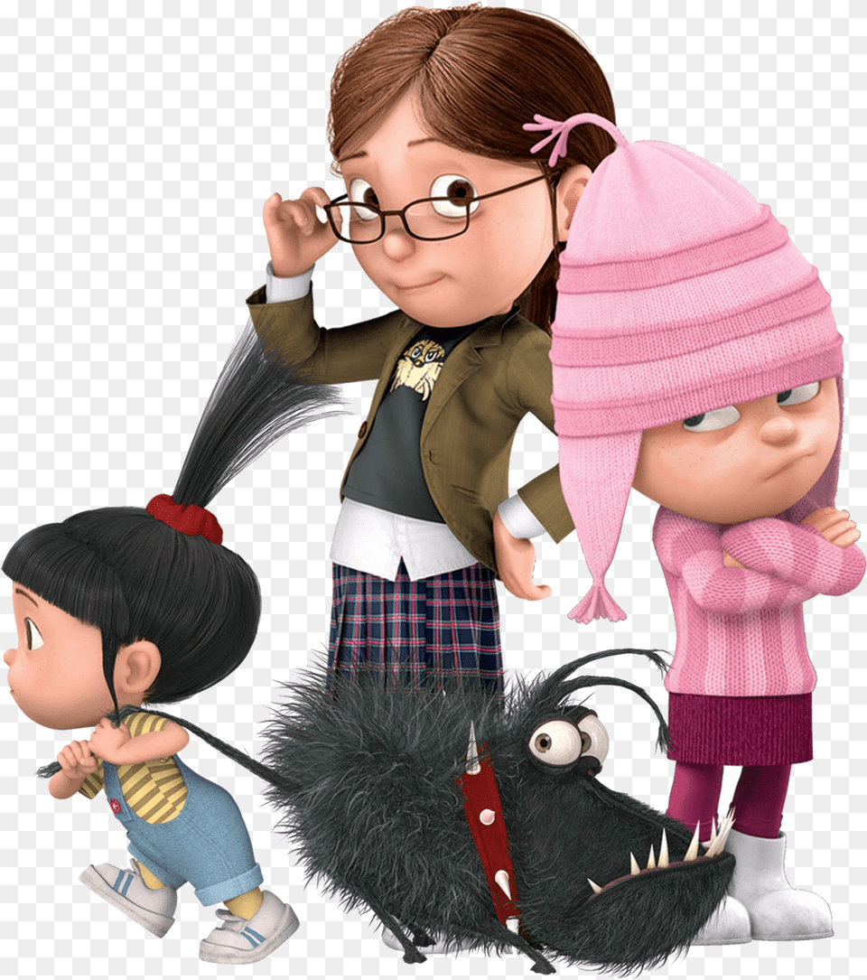 Kids And Dog Despicable Me Despicable Me Kids, Toy, Doll, Baby, Person Free Transparent Png