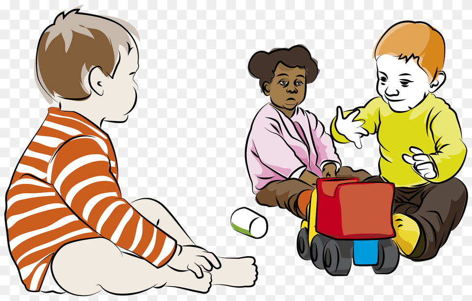 Kids And Toy Truck Clipart, Baby, Person, Face, Head Free Png