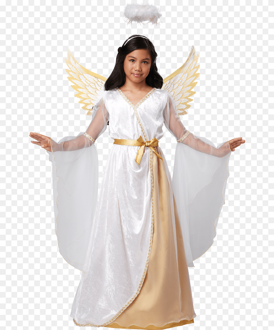 Kids Angel Costume, Person, Clothing, Dress, Adult Free Transparent Png