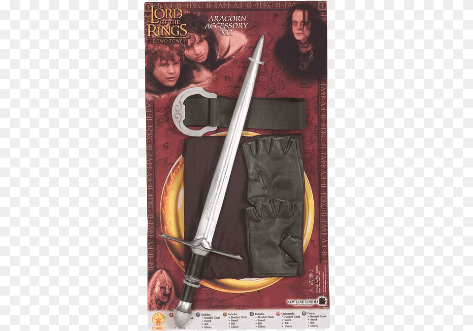 Kids Aragorn Accessory Kit Lord Of The Rings Aragorn Halloween Costumes, Weapon, Sword, Knife, Blade Free Transparent Png