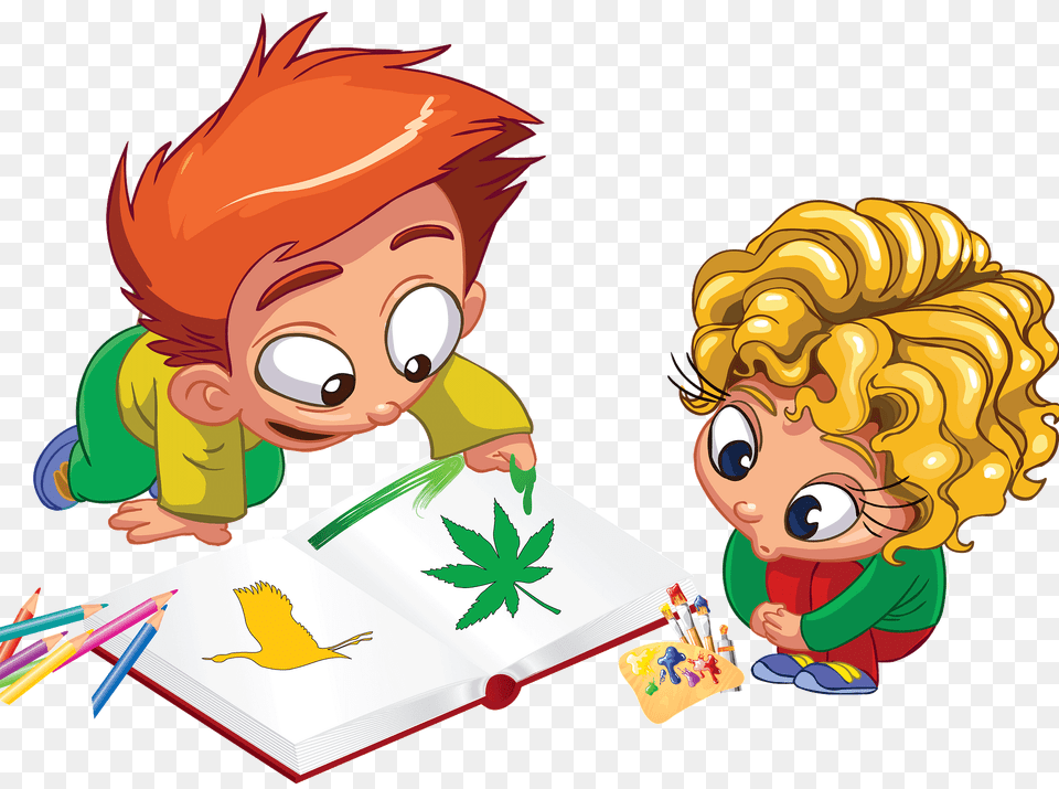 Kids Are Enjoying Coloring Clipart, Face, Head, Person, Art Free Png