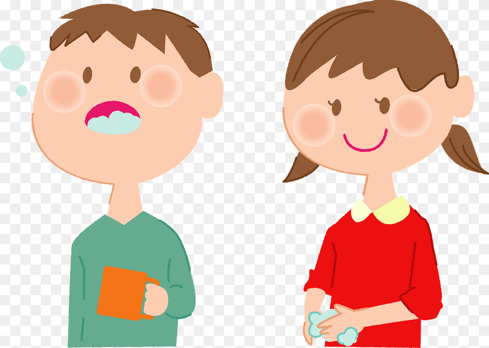 Kids Are Hand Washing And Gargling Clipart, Baby, Person, Face, Head Png Image