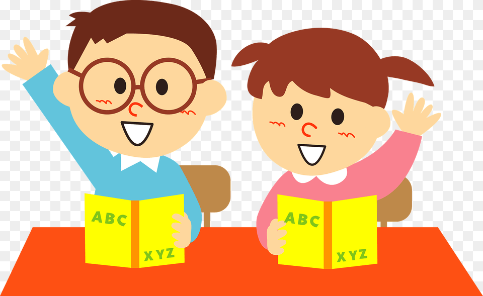 Kids Are Studying Clipart, Baby, Person, Reading, Face Free Png Download