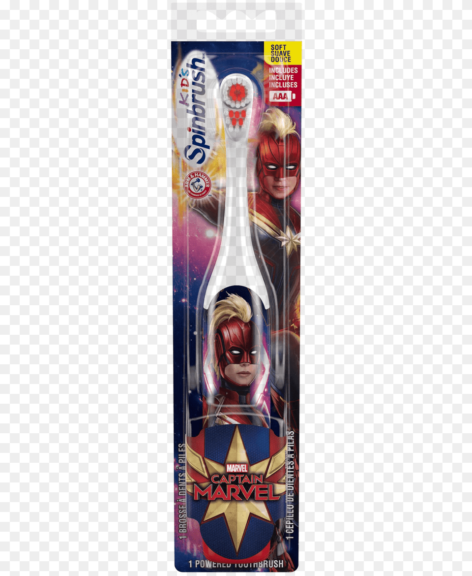Kids Arm And Hammer Spinbrush Captain Marvel, Adult, Female, Person, Woman Png Image