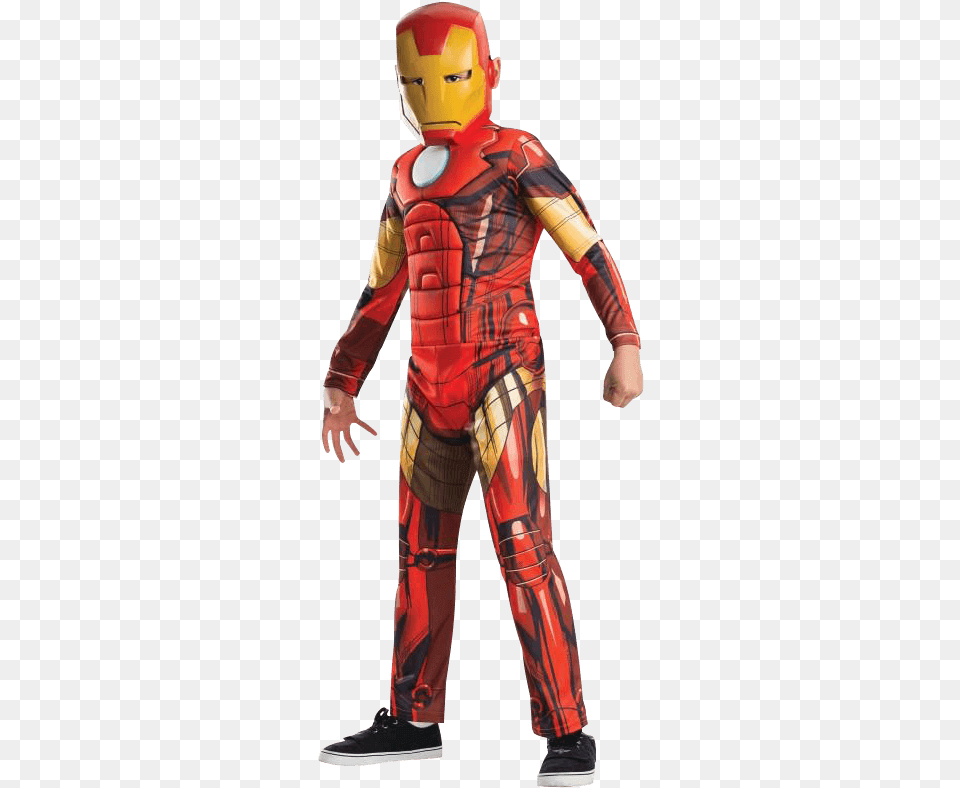 Kids Avengers Assemble Deluxe Iron Man Costume Boys Iron Man Costume, Boy, Child, Male, Person Png Image
