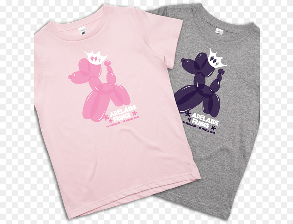 Kids Balloon Dog T Shirt Pink Adelaide Fringe Festival, Clothing, T-shirt, Person Png